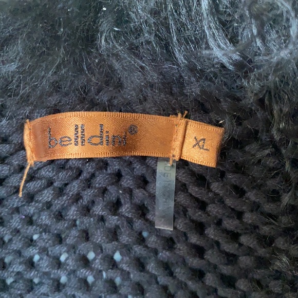 BELLDINI Chunky Knit Goat Fur Cardigan - Picture 7 of 15